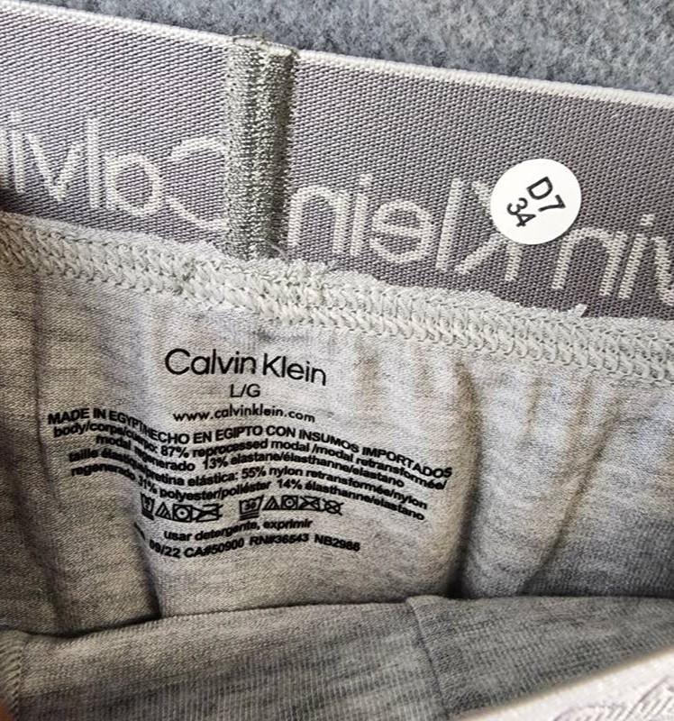 Calvin Klein Ultra Soft Modal Trunk Men’s Large Gray Heather Logo Waistband