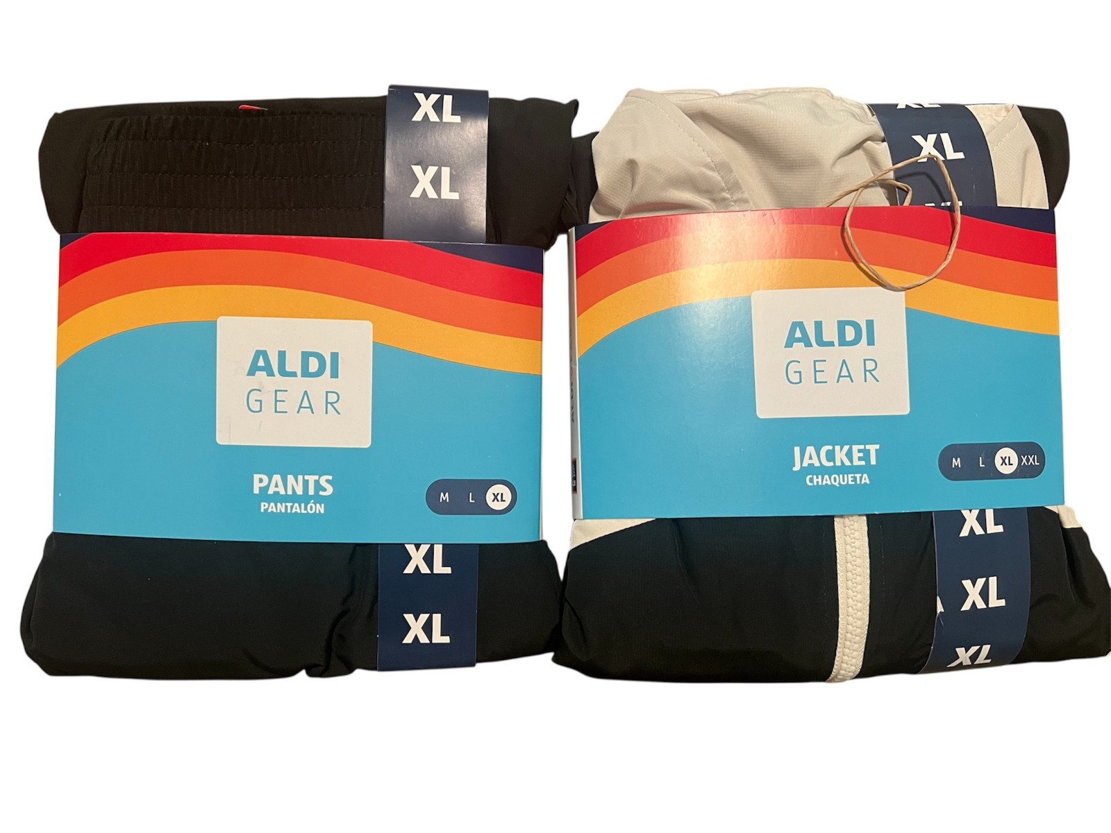 Aldi Gear Tracksuit Set XL Windbreaker Jacket Pants Black 50th Anniversary NEW