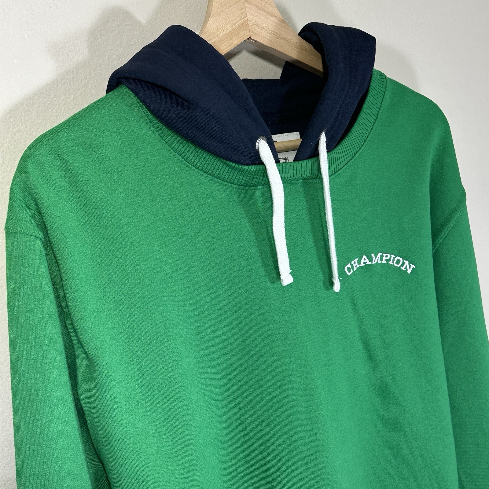 Champion Powerblend Fleece Mens Medium Green Long Sleeve Fleece Active Hoodie