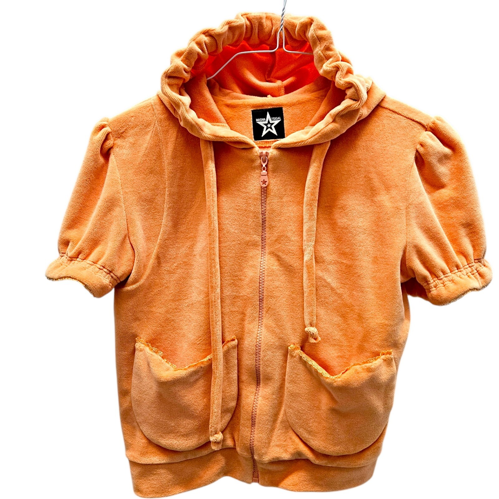 MASHA TSIGAL – Original Y2K Fleece Combo Set, Peach Orange, Size M (44-46)