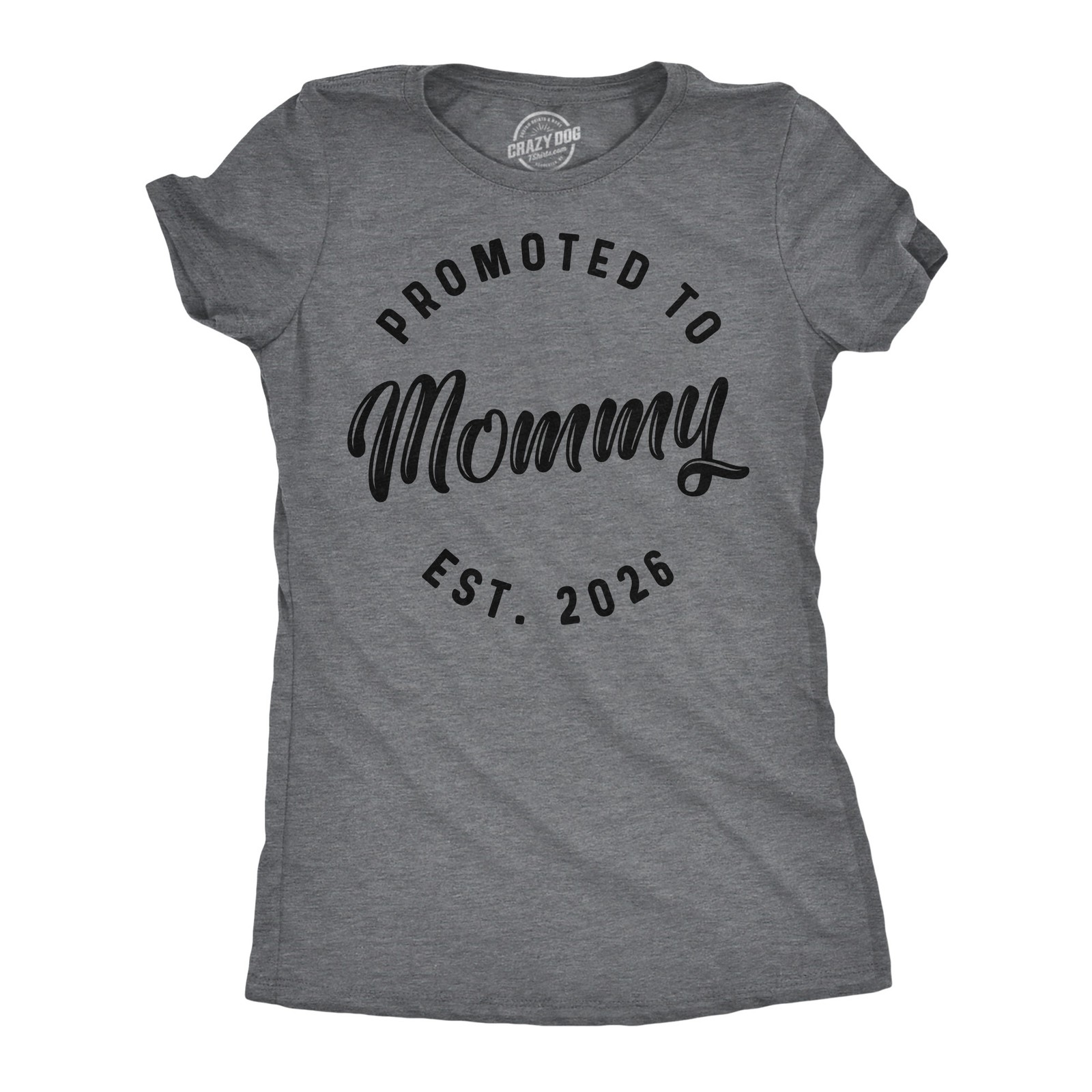Womens Funny T Shirts Promoted To Mommy 2026 Sarcastic Pregnancy Tee For Ladies