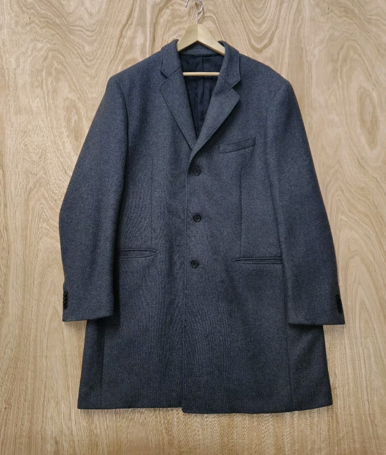 Mario Bellucci Banana Republic Overcoat Jacket Grey Men’s XL 50 – 52 Wool Blend
