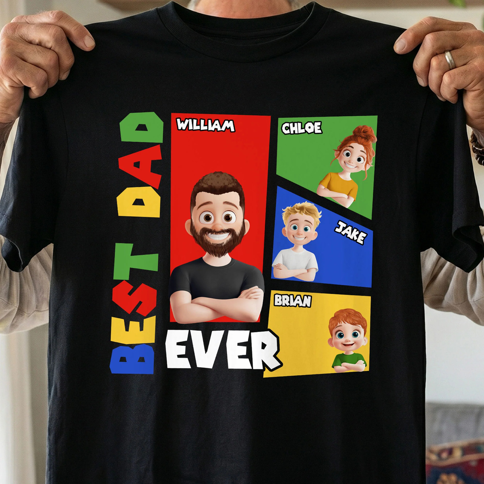 Personalized Shirt Father’s Day Gifts, Best Dad Ever Arcade Theme
