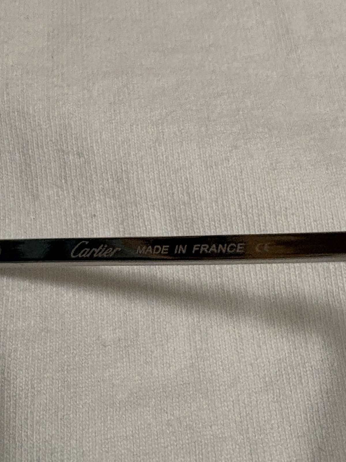 Cartier Big C Diamond Cut blue/green Fade Frameless Lens silver Frame