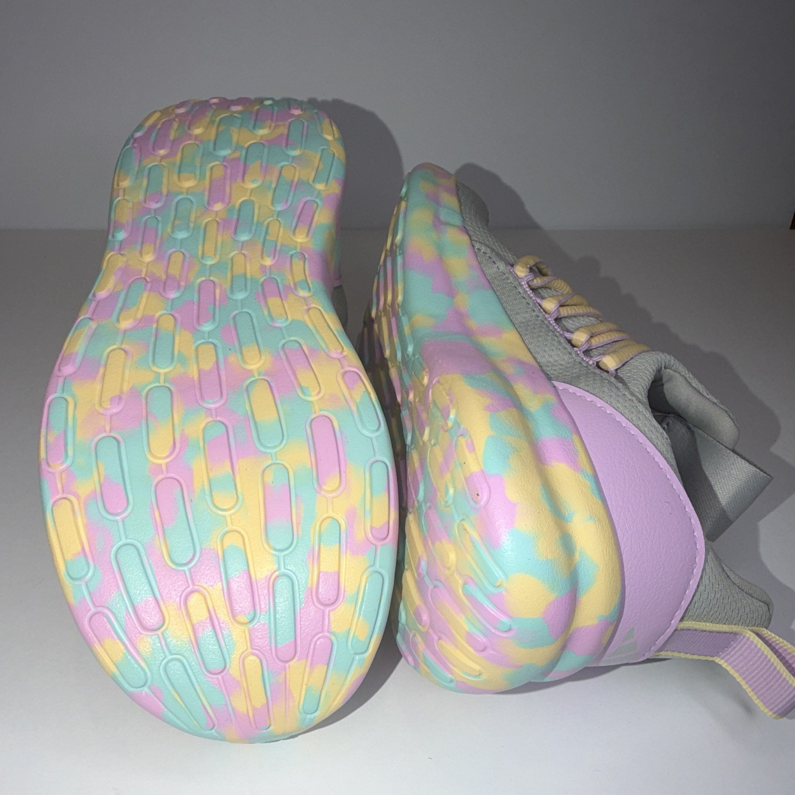adidas Lite Racer Adapt 7.0 K Slip On Gray/Purple/Multicolor Kids 4.5 KI9256