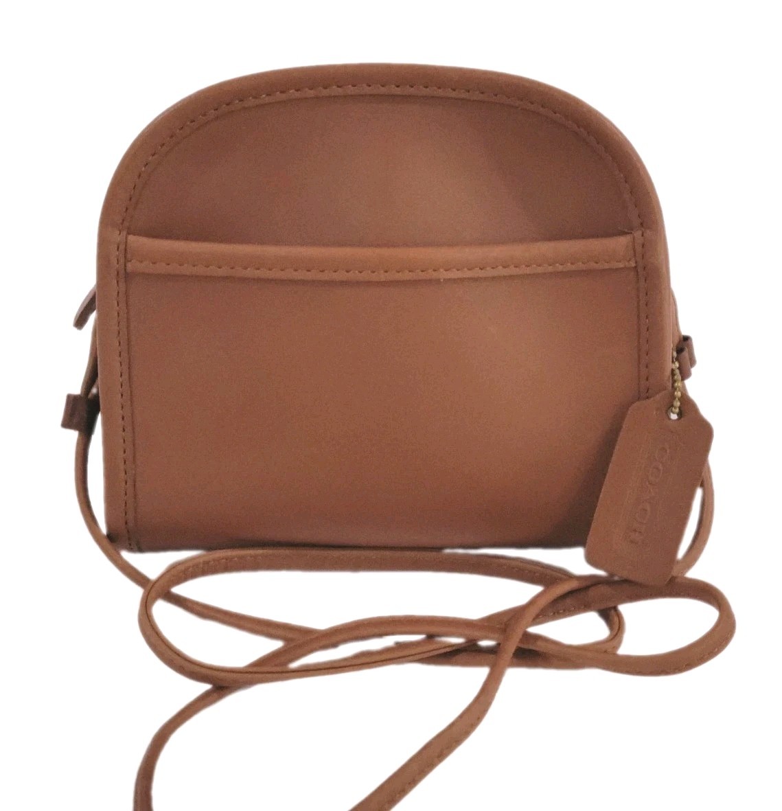 Vintage USA ABBIE COACH British Tan Brown Leather Handbag Crossbody 9017 Small