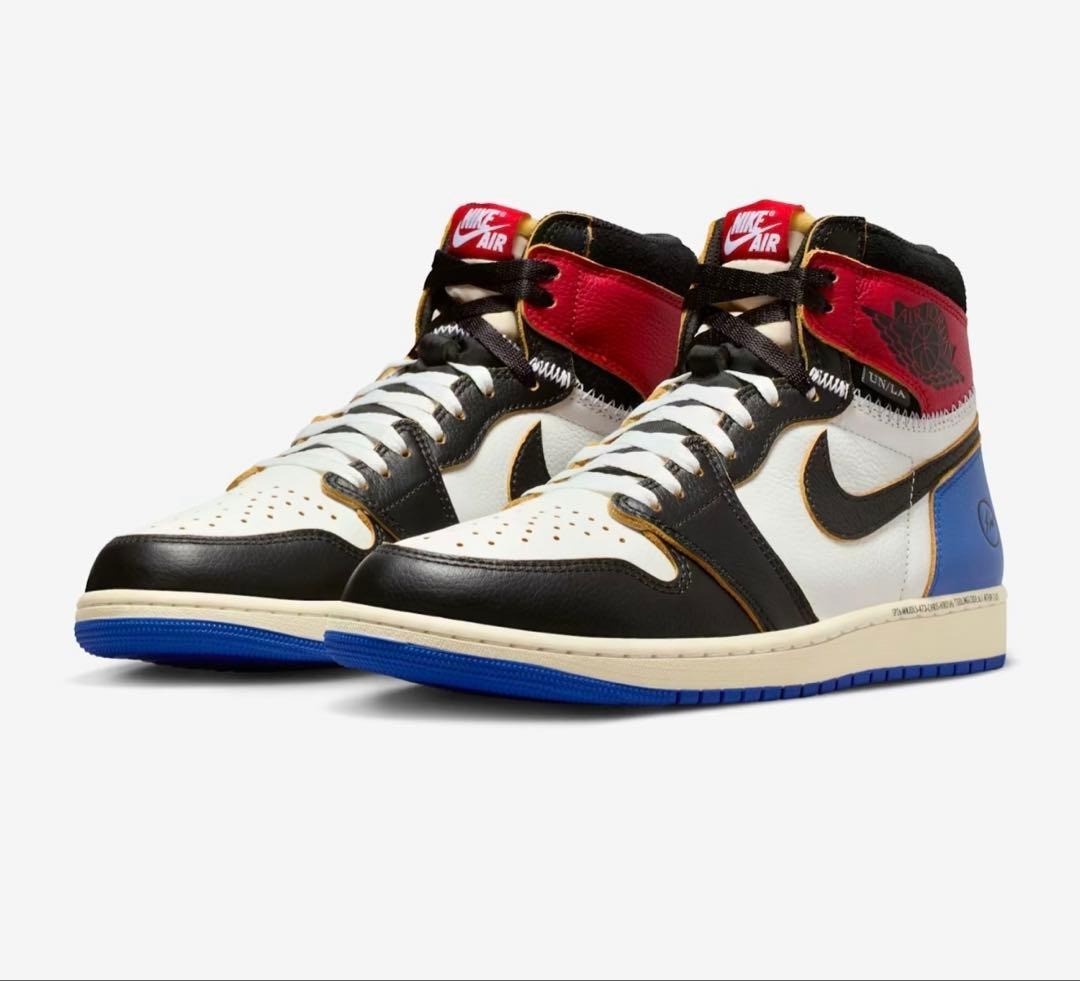 fragment design x UNION Nike Air Jordan 1 High OG Black Varsity Red IO7847-002