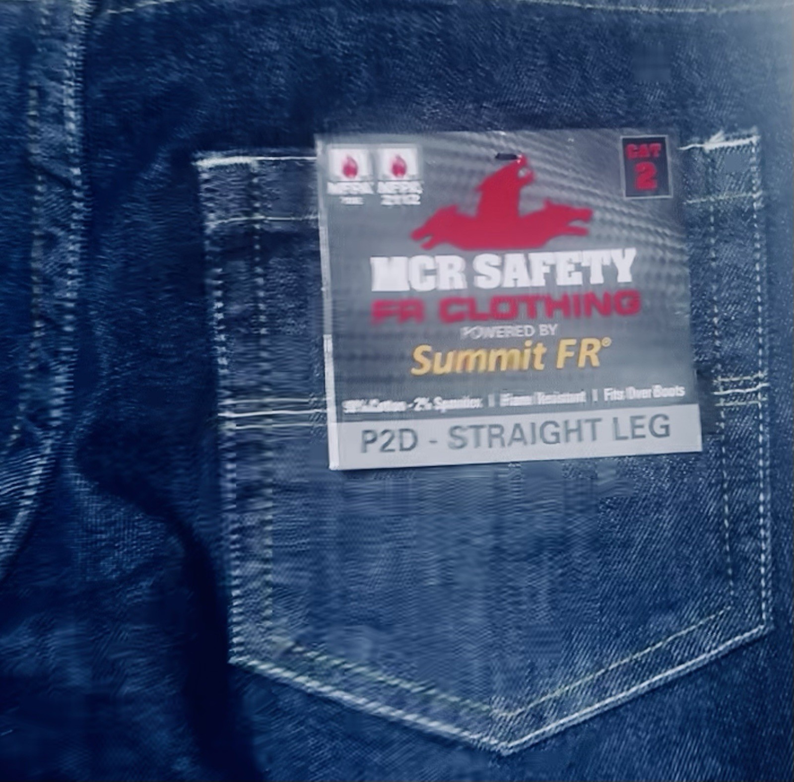 MCR Mens Five Pocket Jeans Safety FR Gear 34×32 Work Jeans new with tags