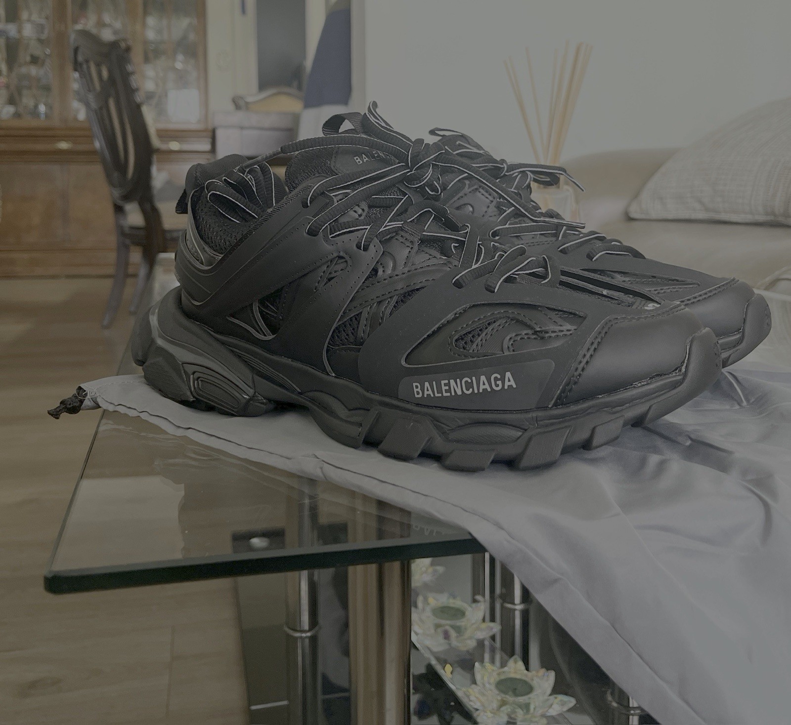 Balenciaga Track Men’s Black Low Top Lace-Up Athletic Sneaker
