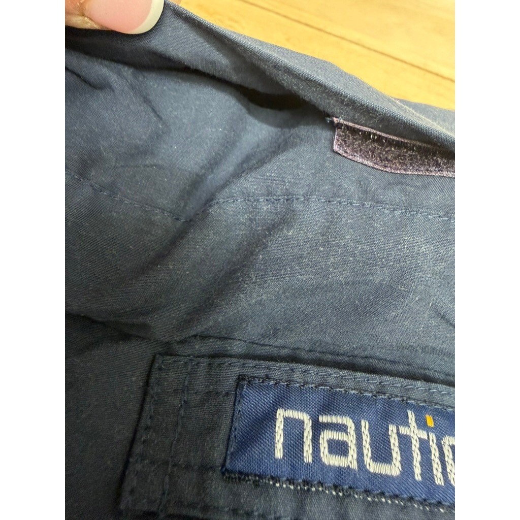 Nautica Challenge J-Class Sailing Jacket Mens Large Navy Green Vintage Hooded