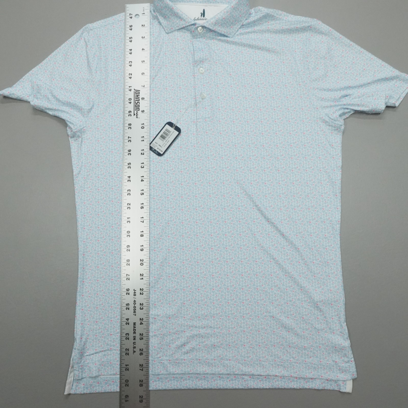 Johnnie-O Men’s Kona Four Leaf Clover Featherweight Golf Polo NWT $110