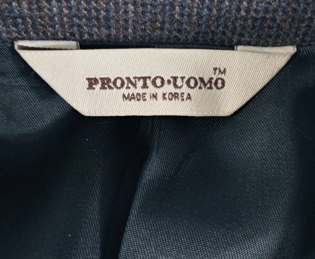 Pronto Uomo Mens Blazer 42R Lambswool Nailhead Tweed Sport Coat Suit Wool Jacket
