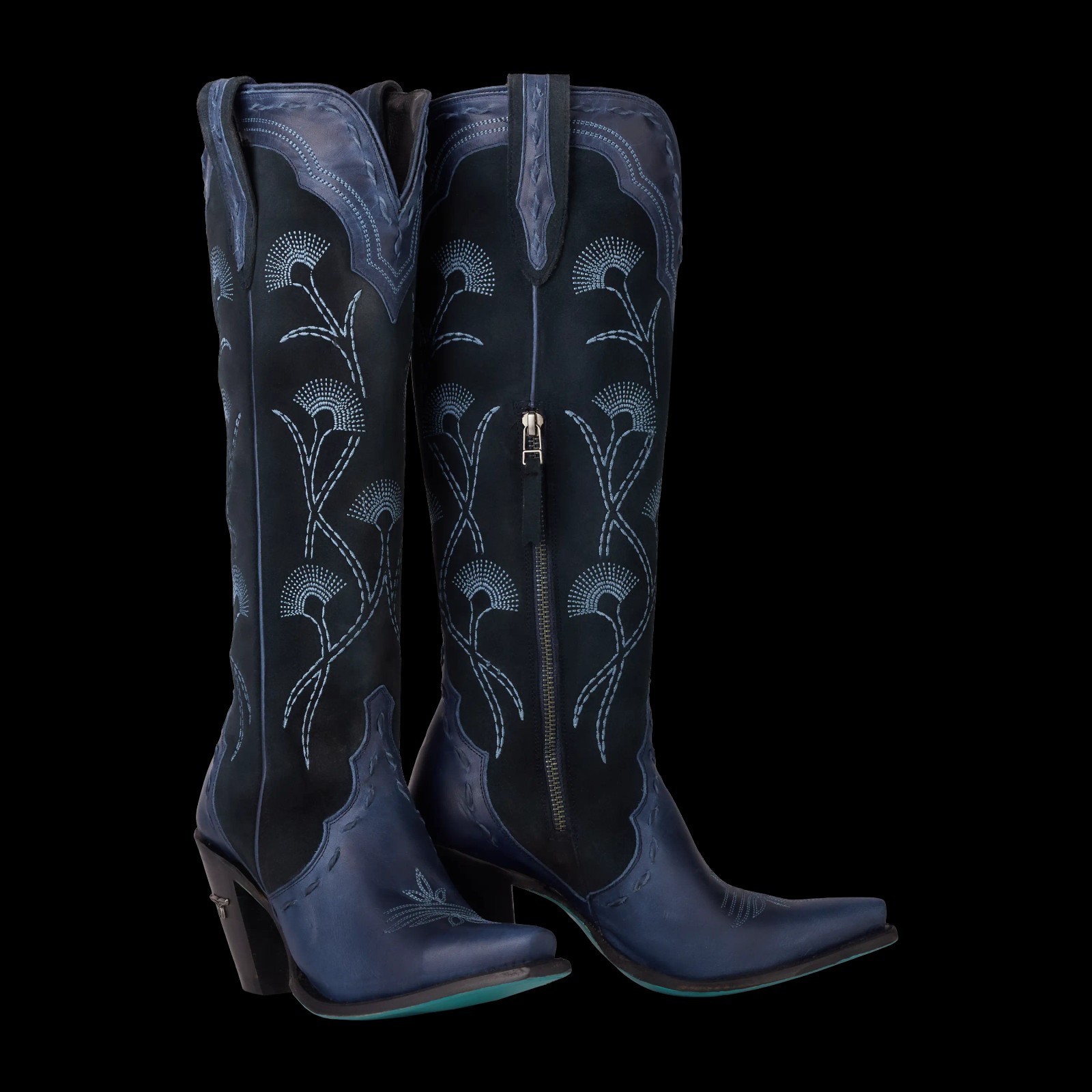Lane Boots Tessa Size 9 Navy Suede Blue Knee High Boots Women’s Western Fashion