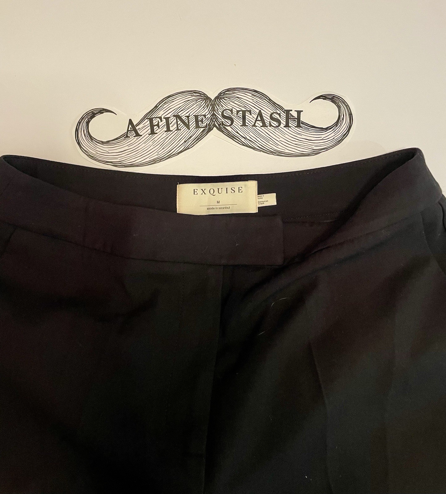 Exquise Elsie Polished Flowing Trousers Size Medium Black