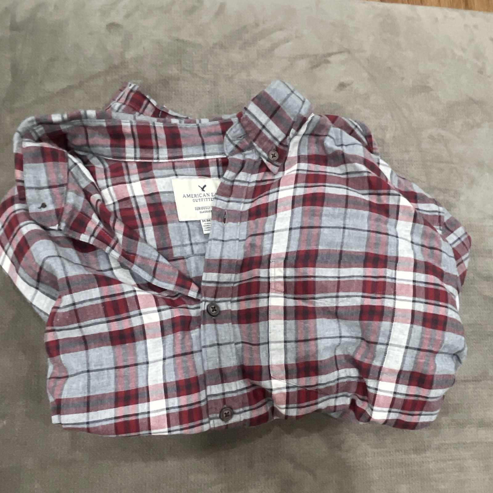American Eagle Outfitters Legendary Men’s Plaid Flannel Shirt M Pockets