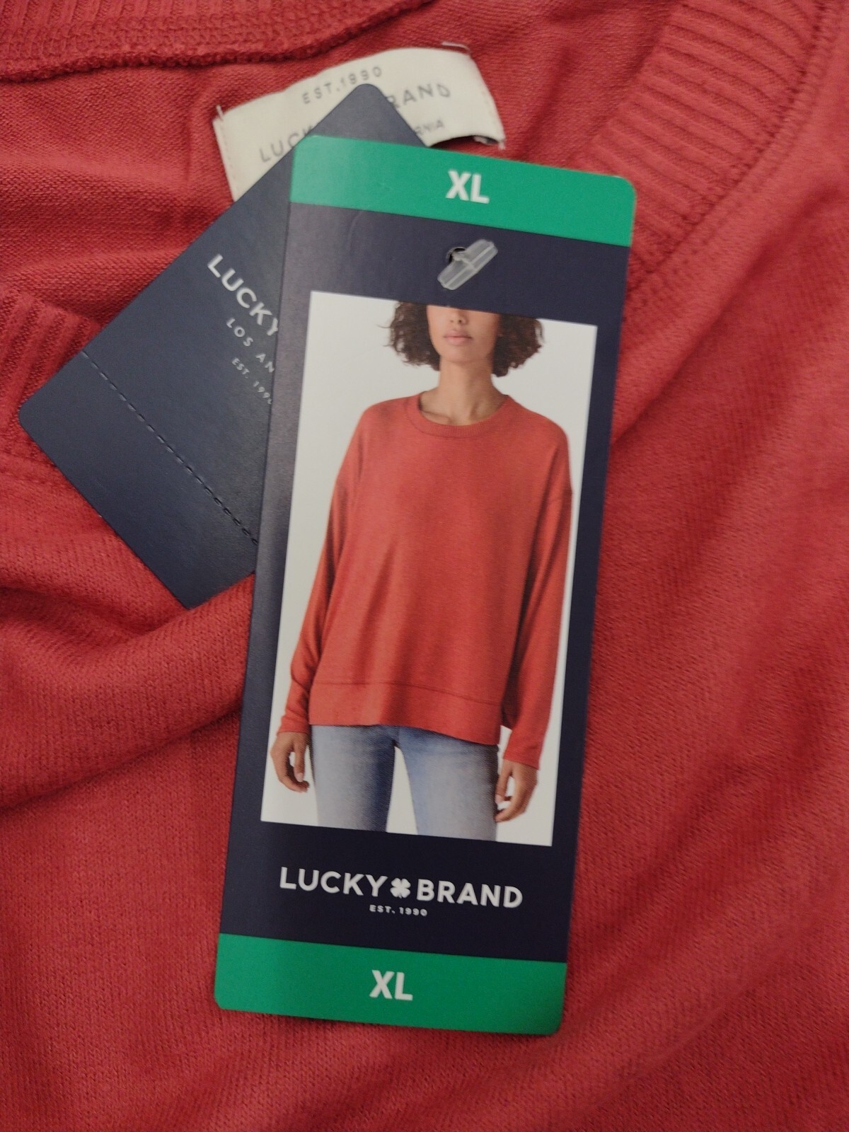 lucky brand womens long sleeve top xl
