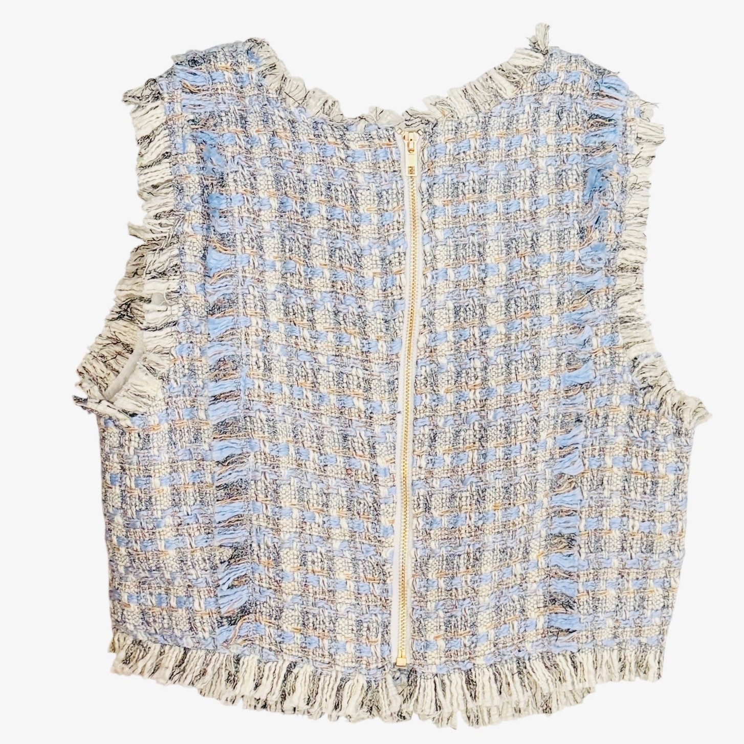 Walter Baker Dara Malibu Light Blue Tweed Top XL
