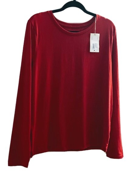 2 Pack-Women’s Red SUPIMA Cotton-Long Sleeve – A New Day T-Shirts Sizes S/M/L