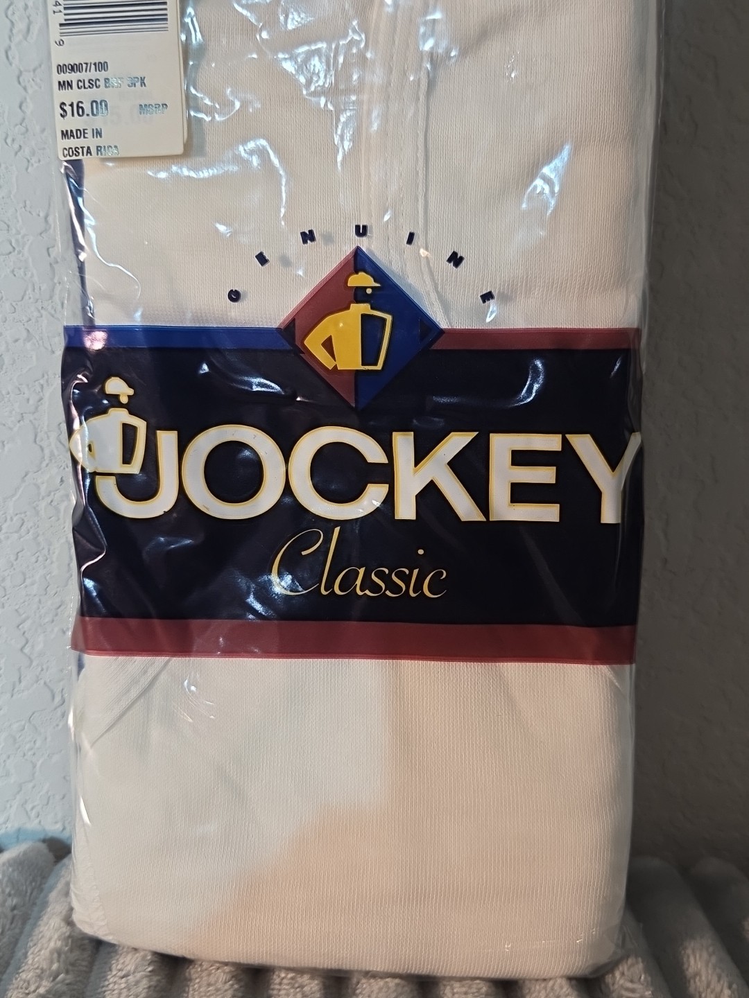 Vtg 1996 Jockey Briefs 3 Pack Men 28 Inverted Y Fly White Classic Underwear NOS