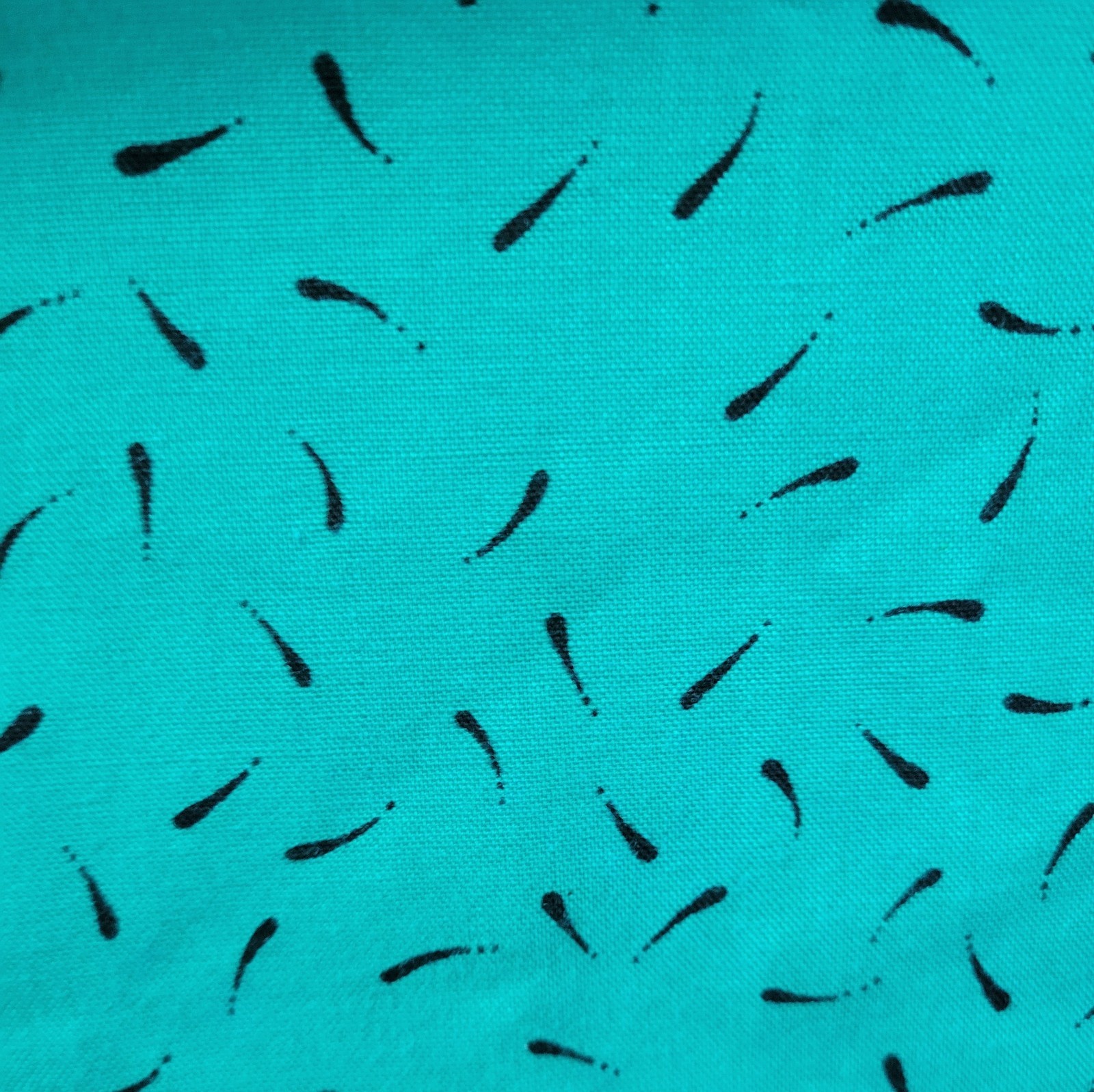 Vintage Wide Black Elastic Waistband Skirt w Teal Green Patterned Skirt Size 9