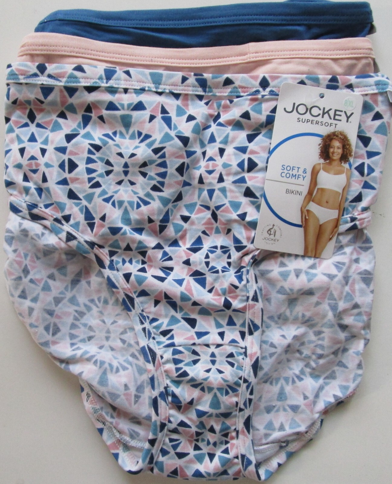 Jockey Modal Stretch Supersoft Bikini Pantie 3 Pack Style 002070 Size 8 XL NWT