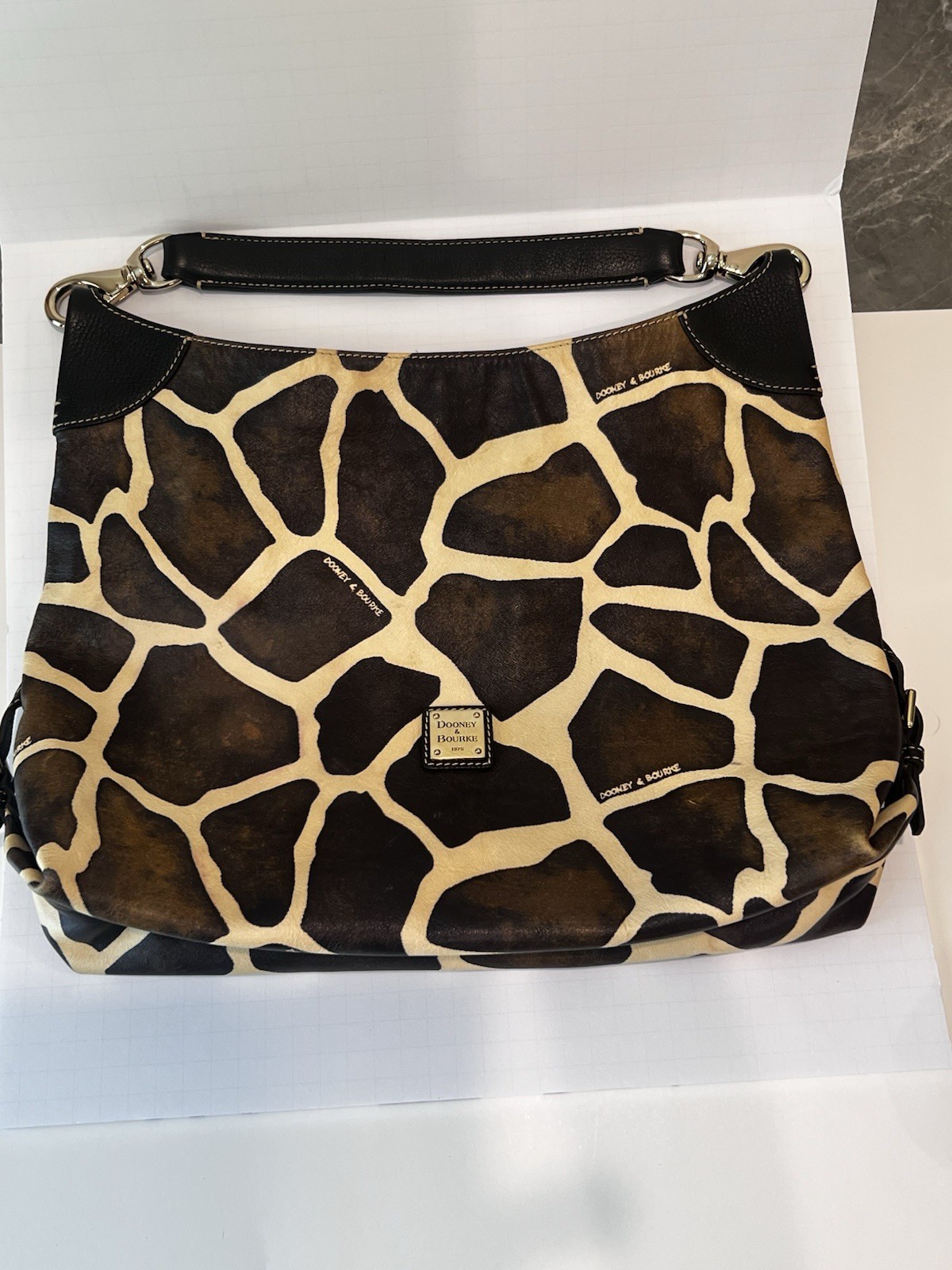 Dooney & Bourke Giraffe Animal Print Shoulder Bag Zip, Detachable Strap