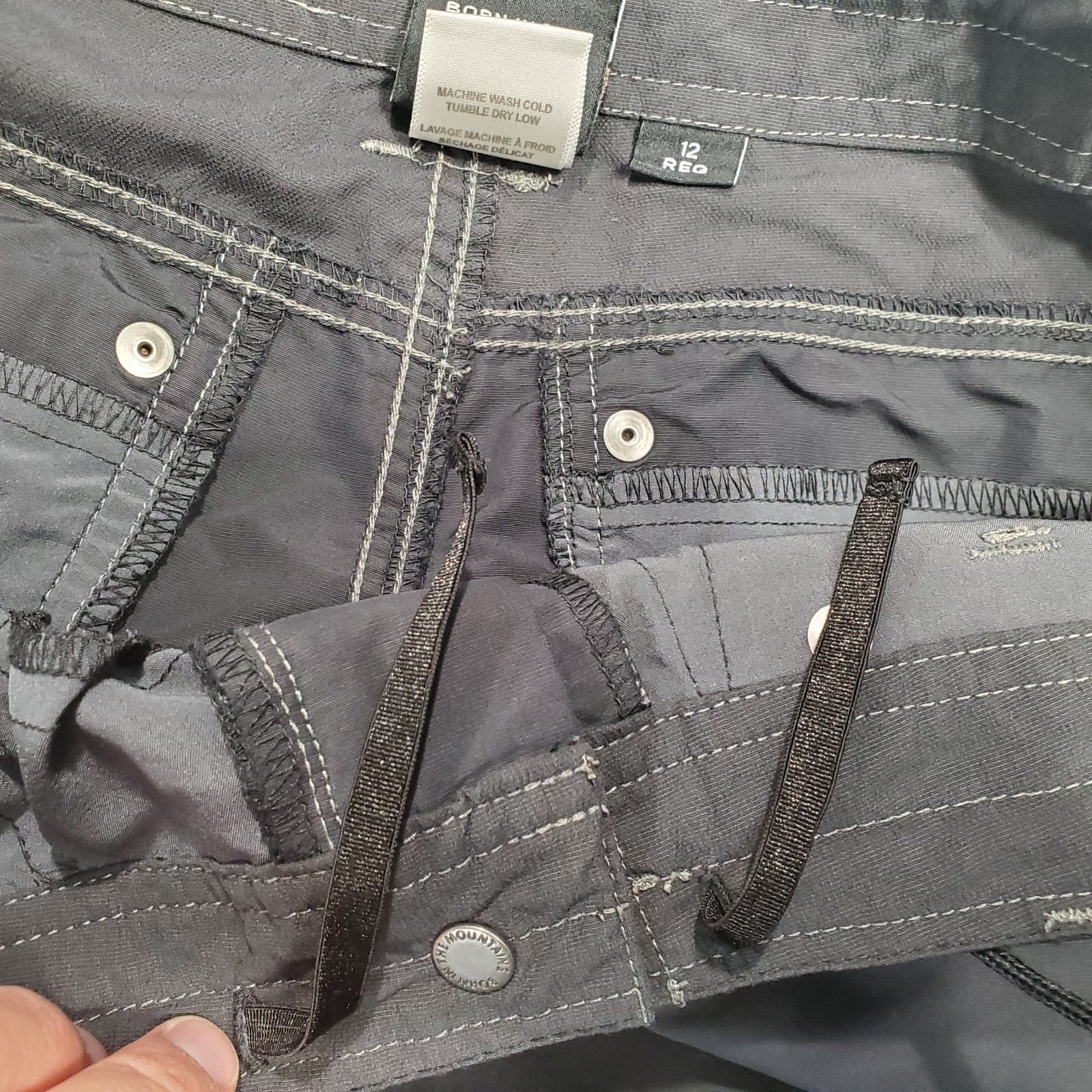 Kuhl Convertible Pants Womens 12 Reg Black Lightweight Hiking Climbing Gorpcore*