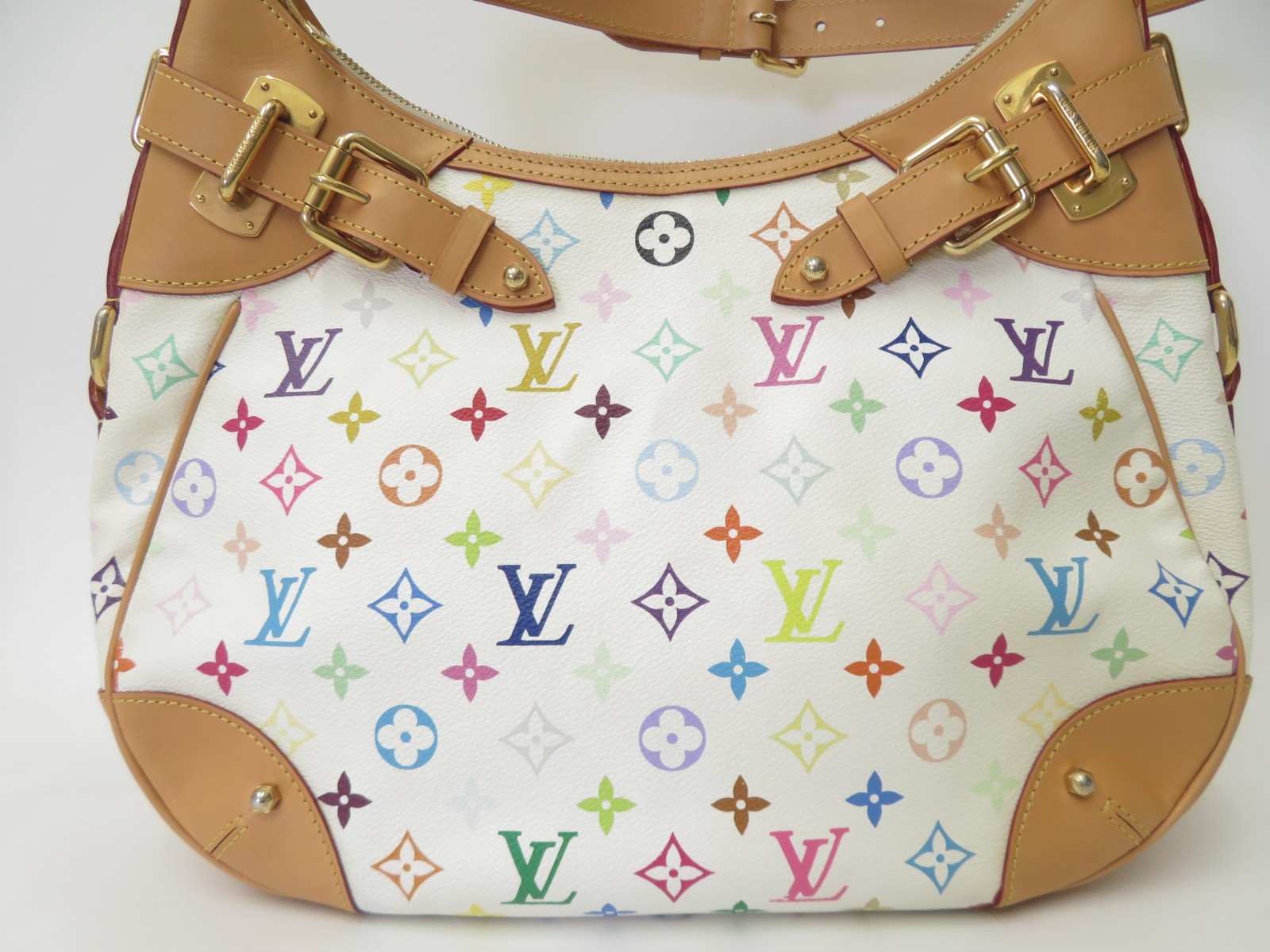 Authentic Louis Vuitton Monogram Multicolor Greta Shoulder Bag M40195 S#52731