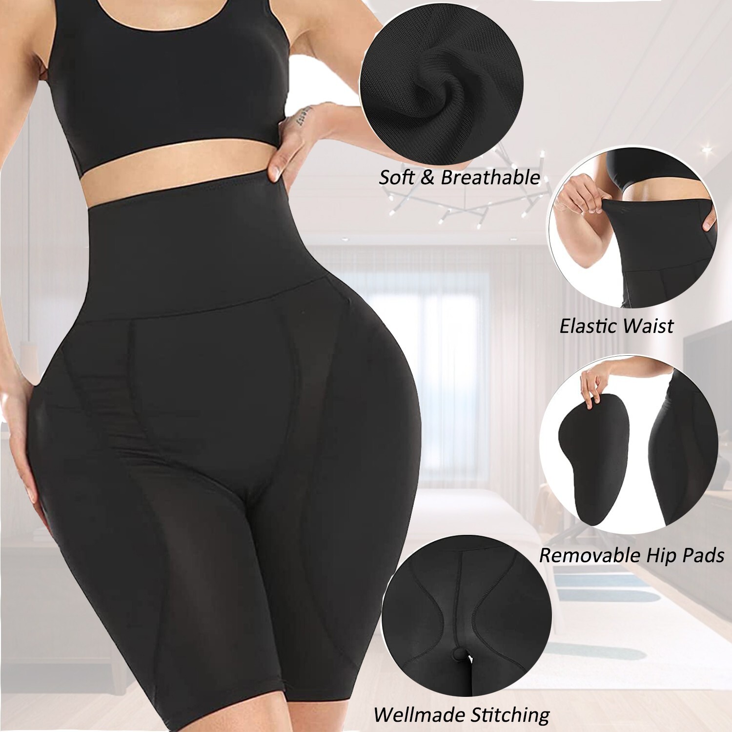 Women Tummy Control Butt Lifter Panties BBL Shapewear With Hip Pads Hip Enhancer