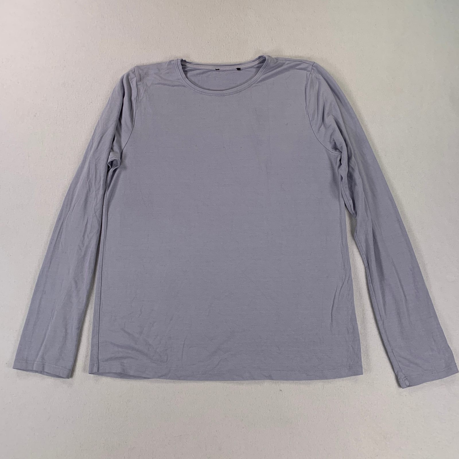 Eileen Fisher Long Sleeve Crewneck Top Womens XS Lavender 95% Viscose