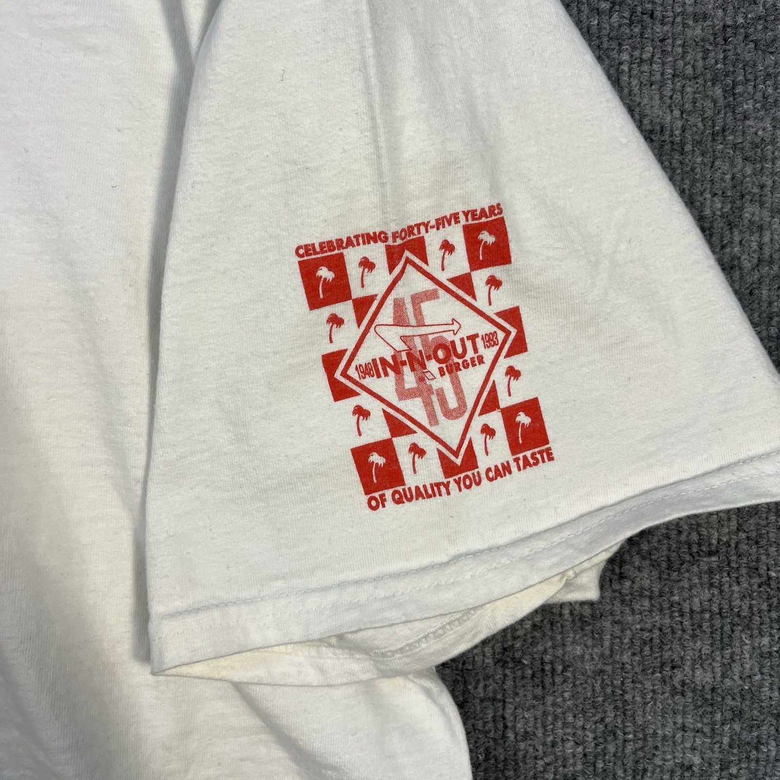 Vintage 90s In N Out Burger T-Shirt 1993 Anniversary California Mens 2XL Promo