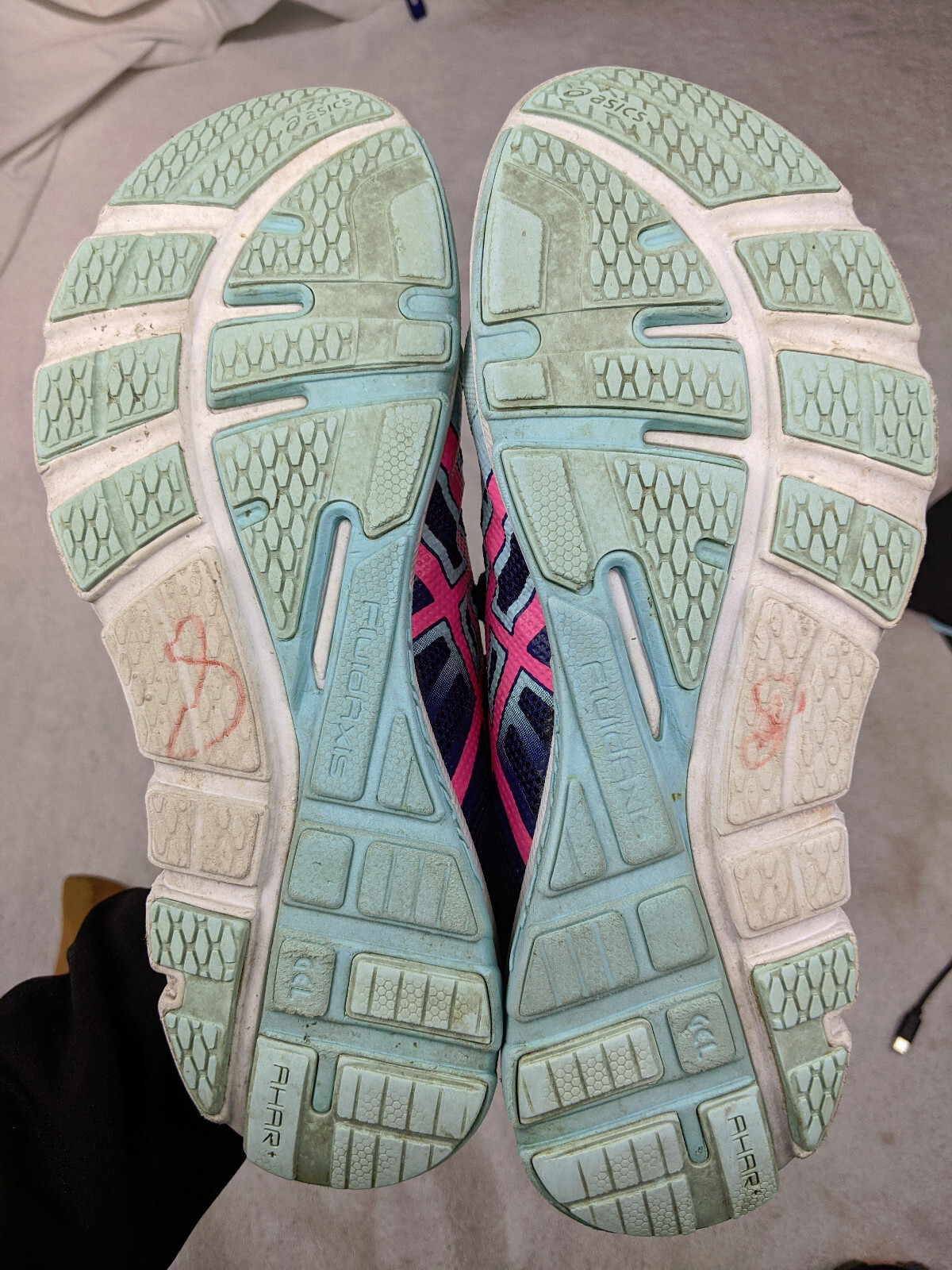 ASICS Gel Electro 33 Womens 9.5 41.5 Blue Pink Running Sneaker Shoes T461N