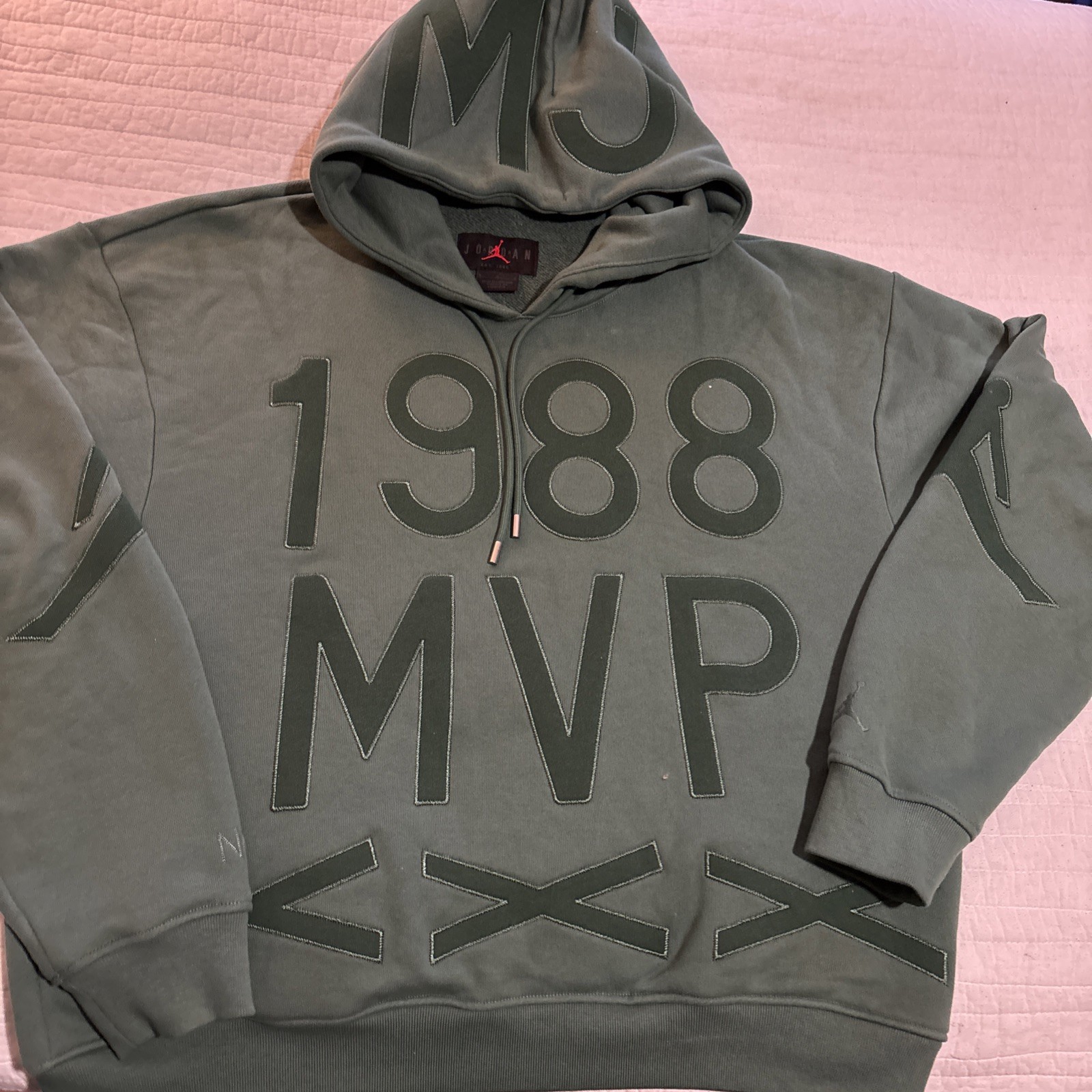 Jordan Brand Heavy Weight MVP Green Hoodie Size L