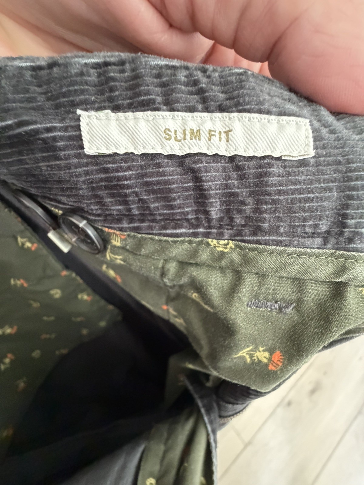 Bonobos Slim Fit Corduroy Chino Pants 32×34 – Phantom Grey Stretch