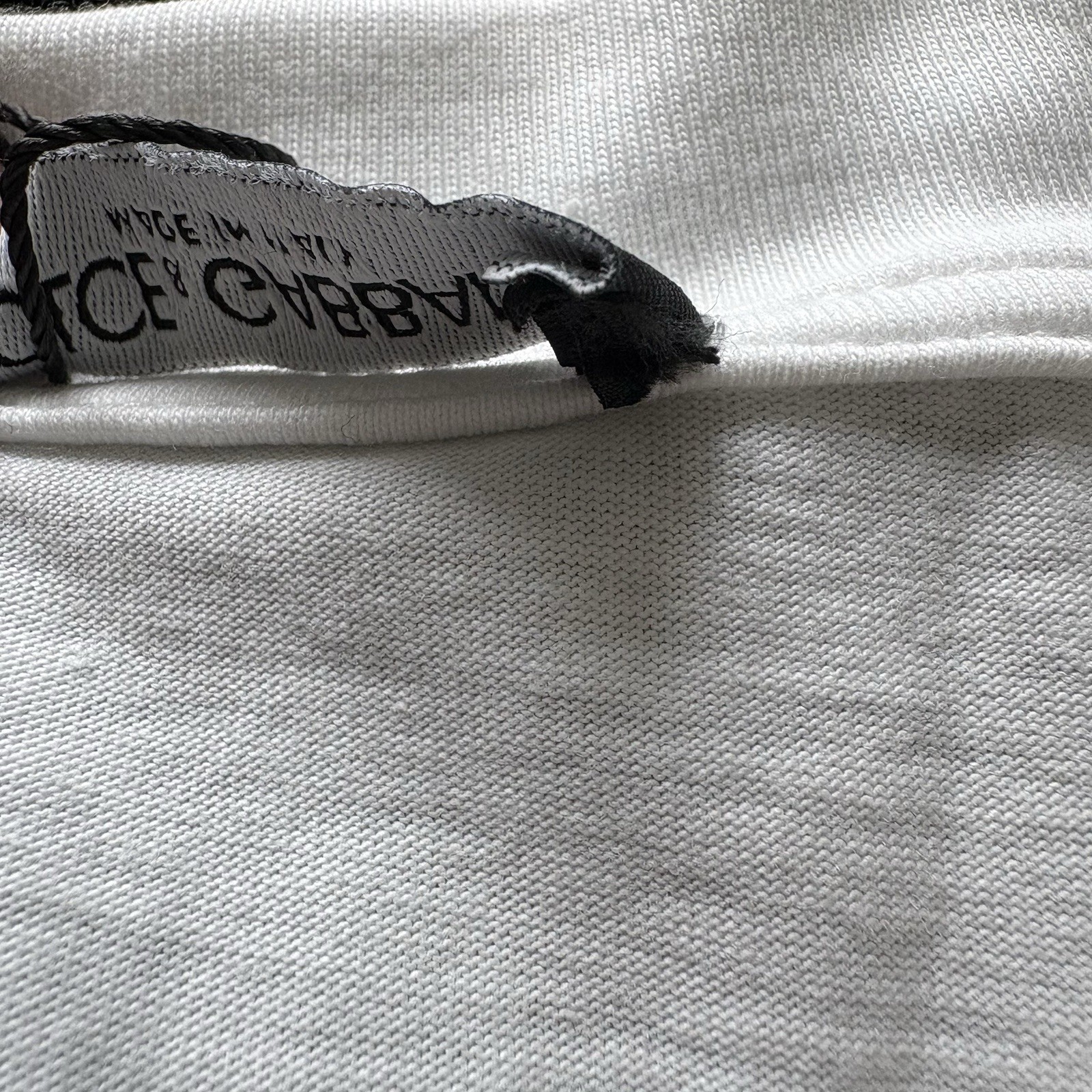 Dolce & Gabbana Milano Logo Print T-Shirt Men White/Black Size Medium / IT 48