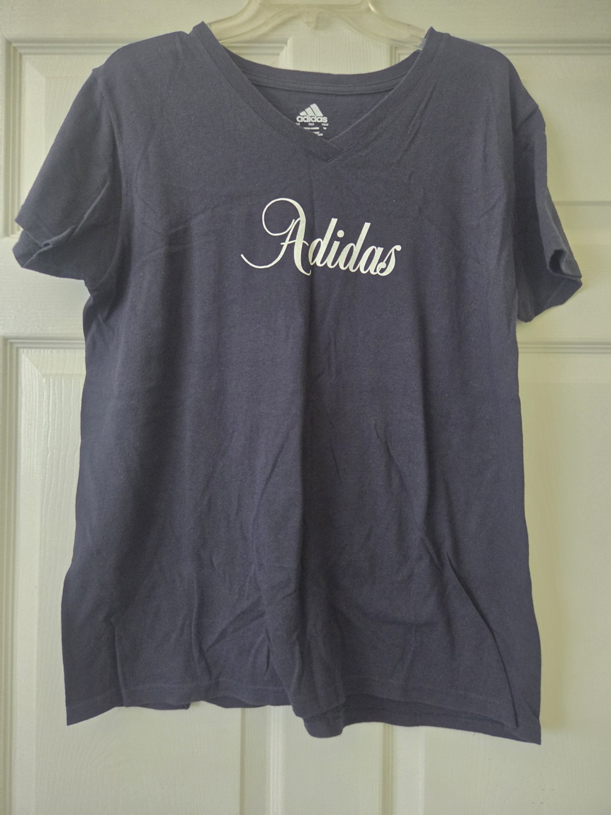 Adidas Women’s V-Neck Short Sleeve T-Shirt Lot of 3 Gray Blue Navy XL