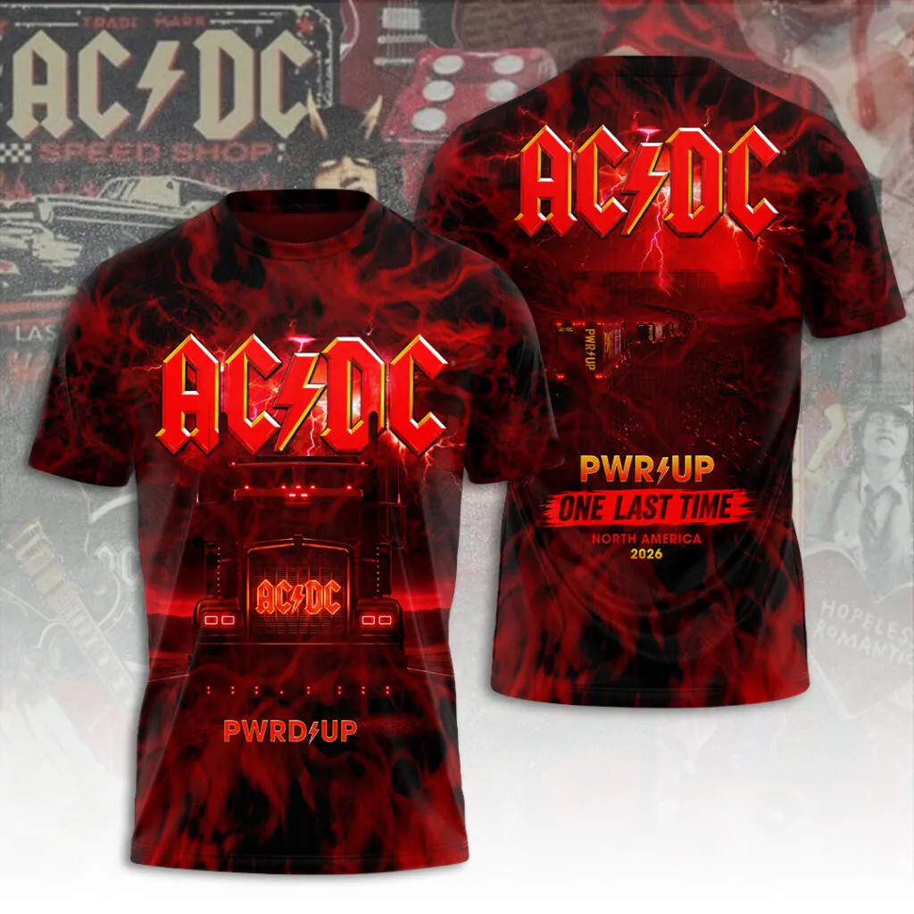 AC/DC One Last Time 2026 3D Apparel Tshirt