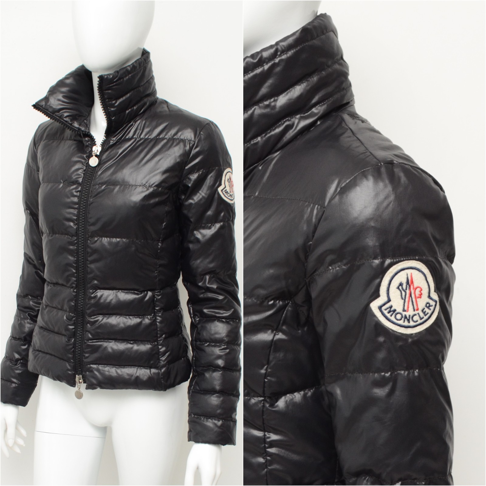 Authentic Vintage Women’s Moncler Quilted Black Down Puffer Jacket Size 1,~S