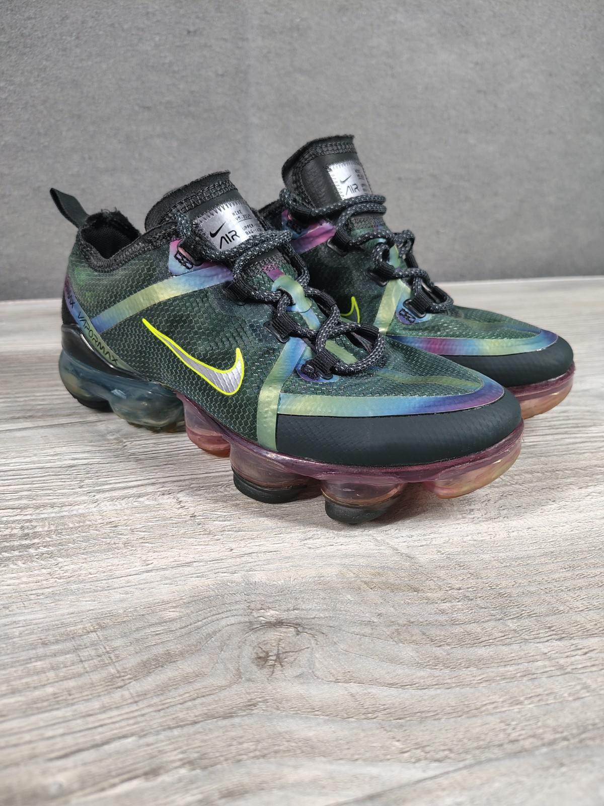 Nike Air VaporMax 2019 20 (GS) Dark Smoke Grey Silver Black CT9638-001 Size 4.5Y