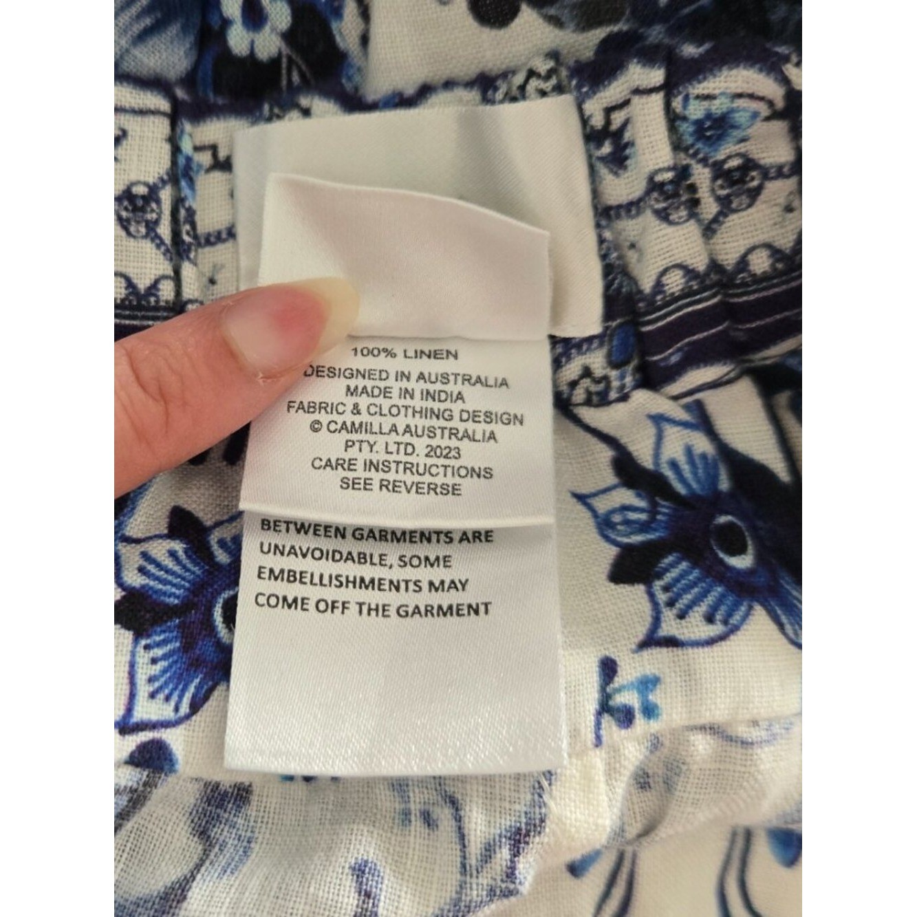 Camilla Linen Glaze and Graze Wide Waistband Shorts Size XS