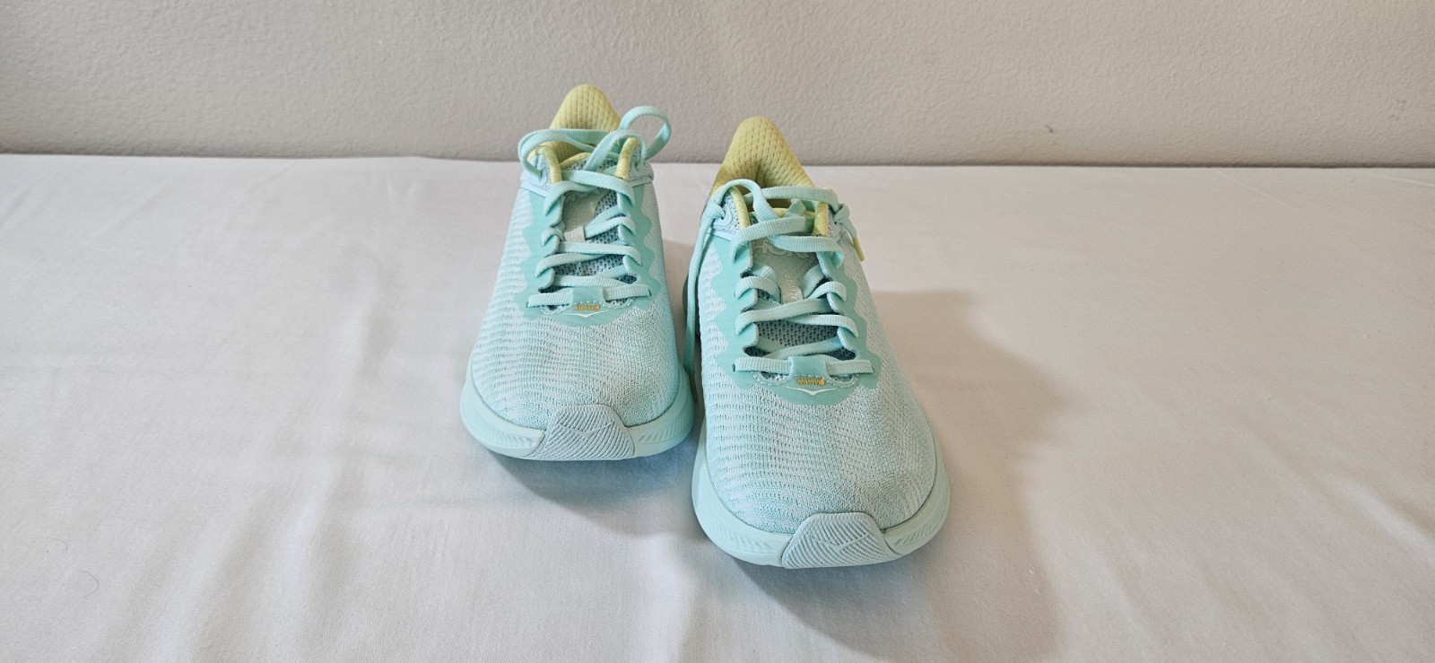 HOKA ONE ONE Solimar Unisex Running Shoes Light Blue/Yellow Lace-Up Low Top