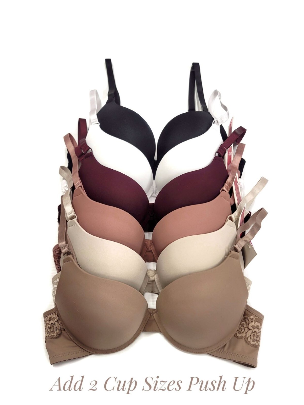 Add 2 Cup Sizes Extreme Ultimate Padding Power Lift Cleavage Support Push Up Bra