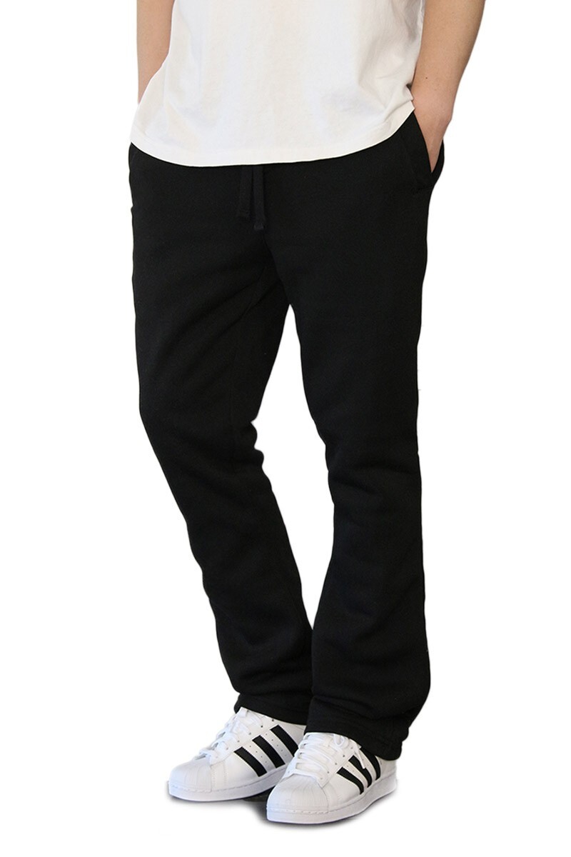 MEN’S FLEECE MID-WEIGHT CARGO FLARED JOGGER SWEATPANTS (S-2X) *2 COLORS -FL97