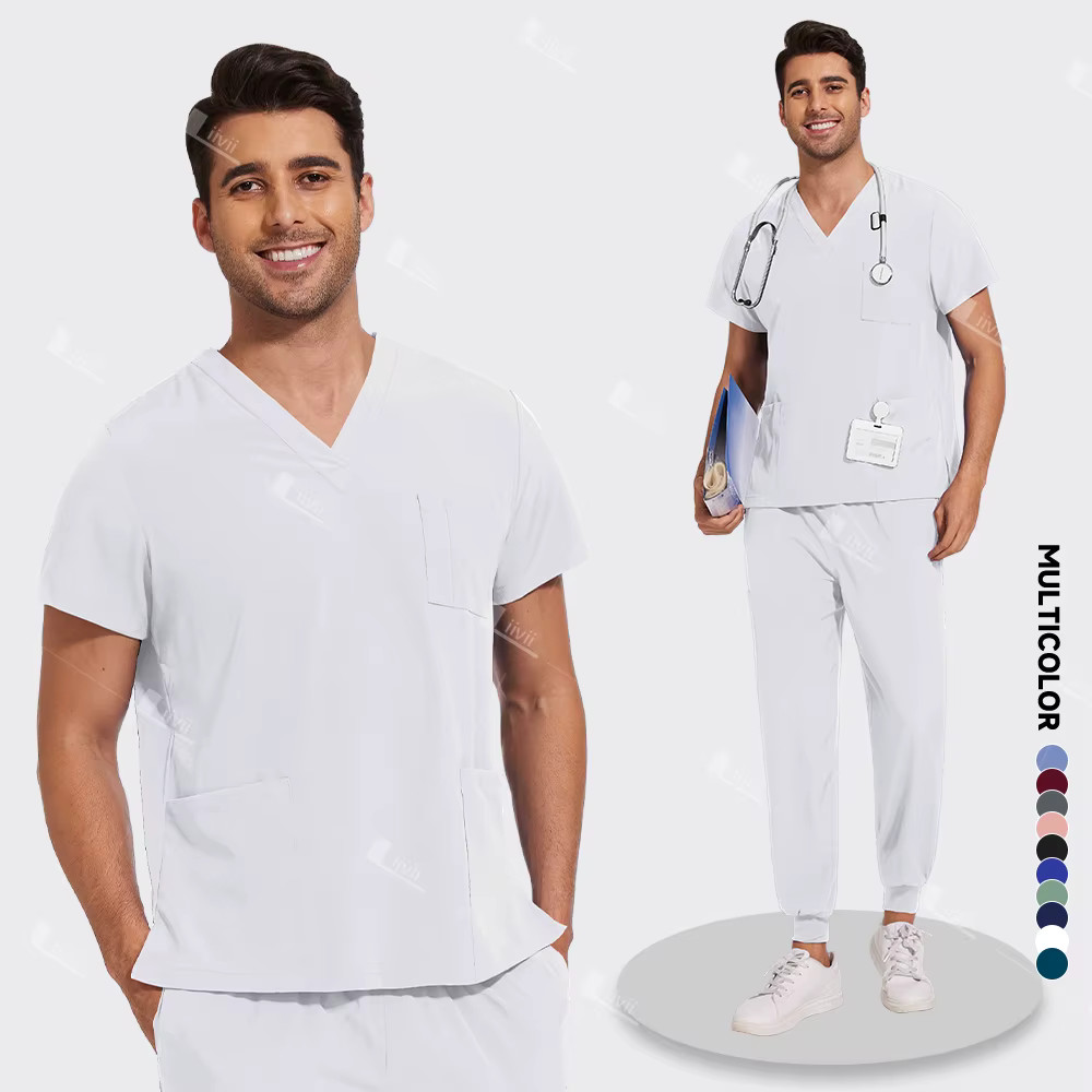Lightweight Anti-Wrinkle Surgical Uniform Nurse Scrub Set for Women & Men Gift