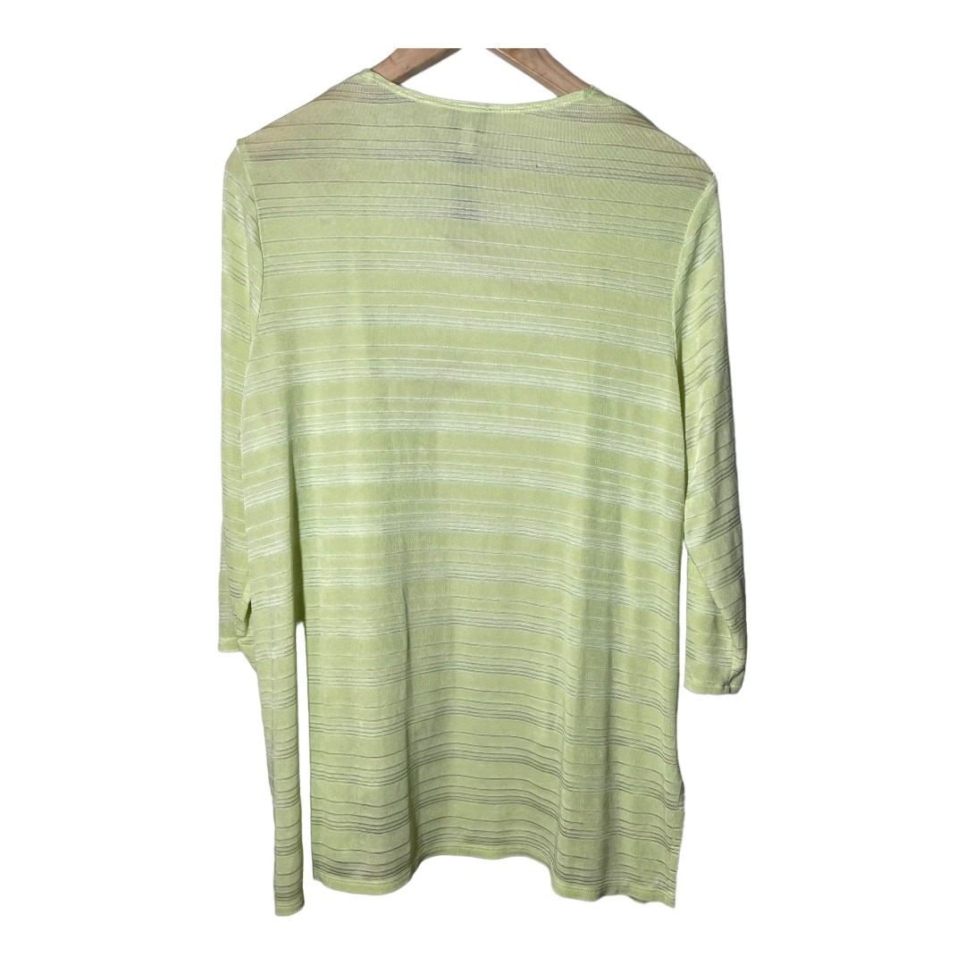 Chicos Traveler’s Lime Green Lightweight Open Cardigan Chico 2 = Large