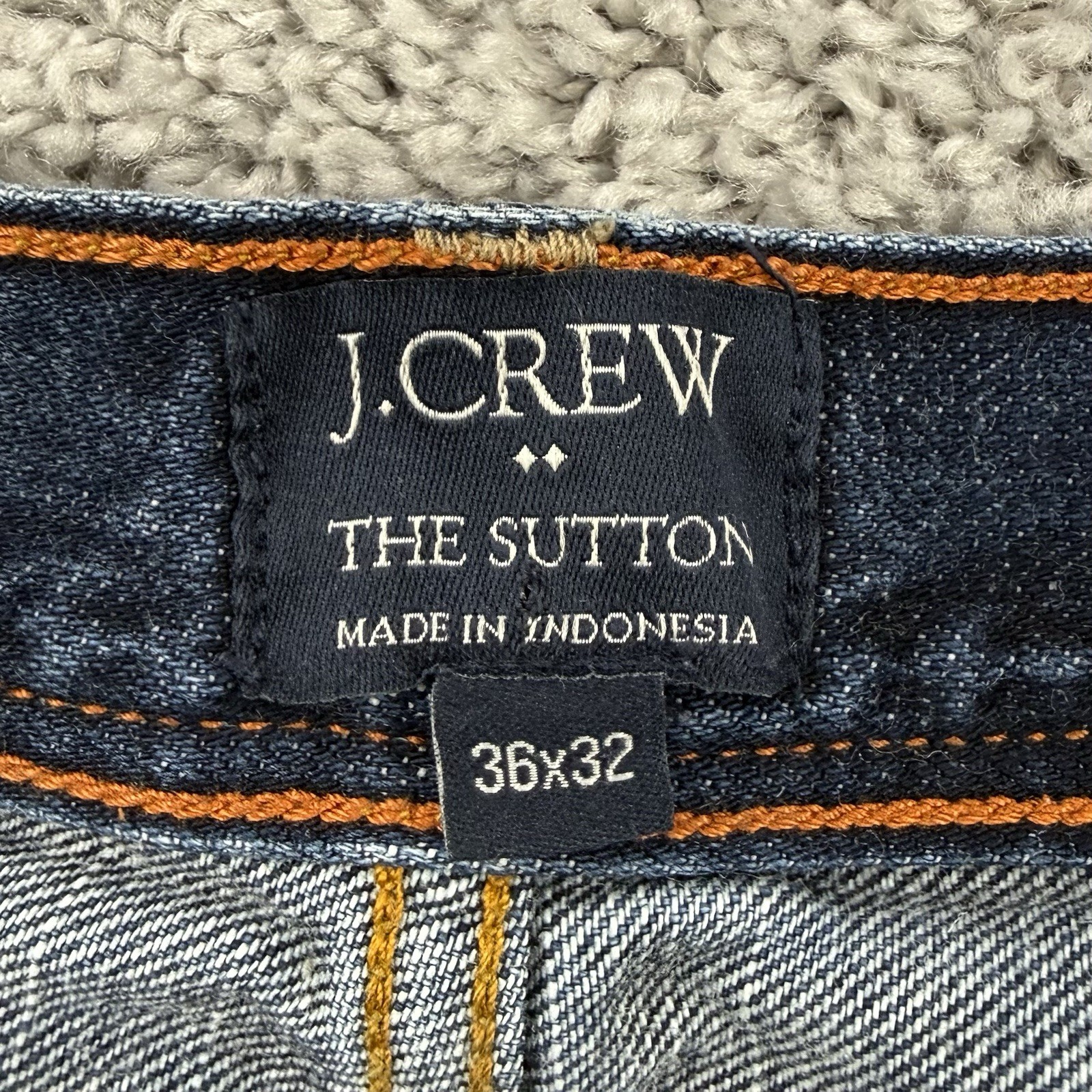 J Crew The Sutton Selvedge Jeans Mens Size Tag-36×32/Fits-36×30 Red Line Tapered