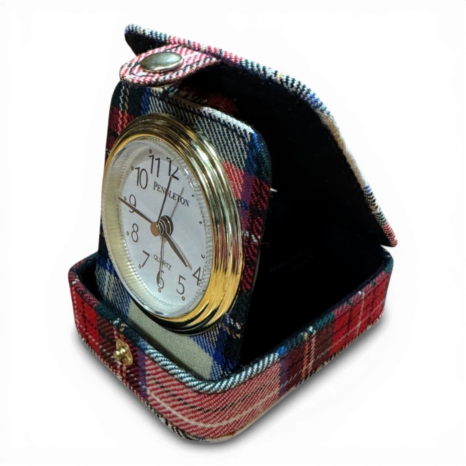 Pendleton Wool Messenger Bag, Portfolio Case, Tartan Travel Clock Lot USA