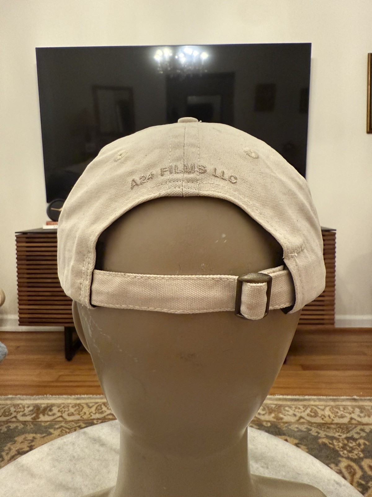 A24 Films Cream Logo Baseball Cap Strapback Hat Adjustable