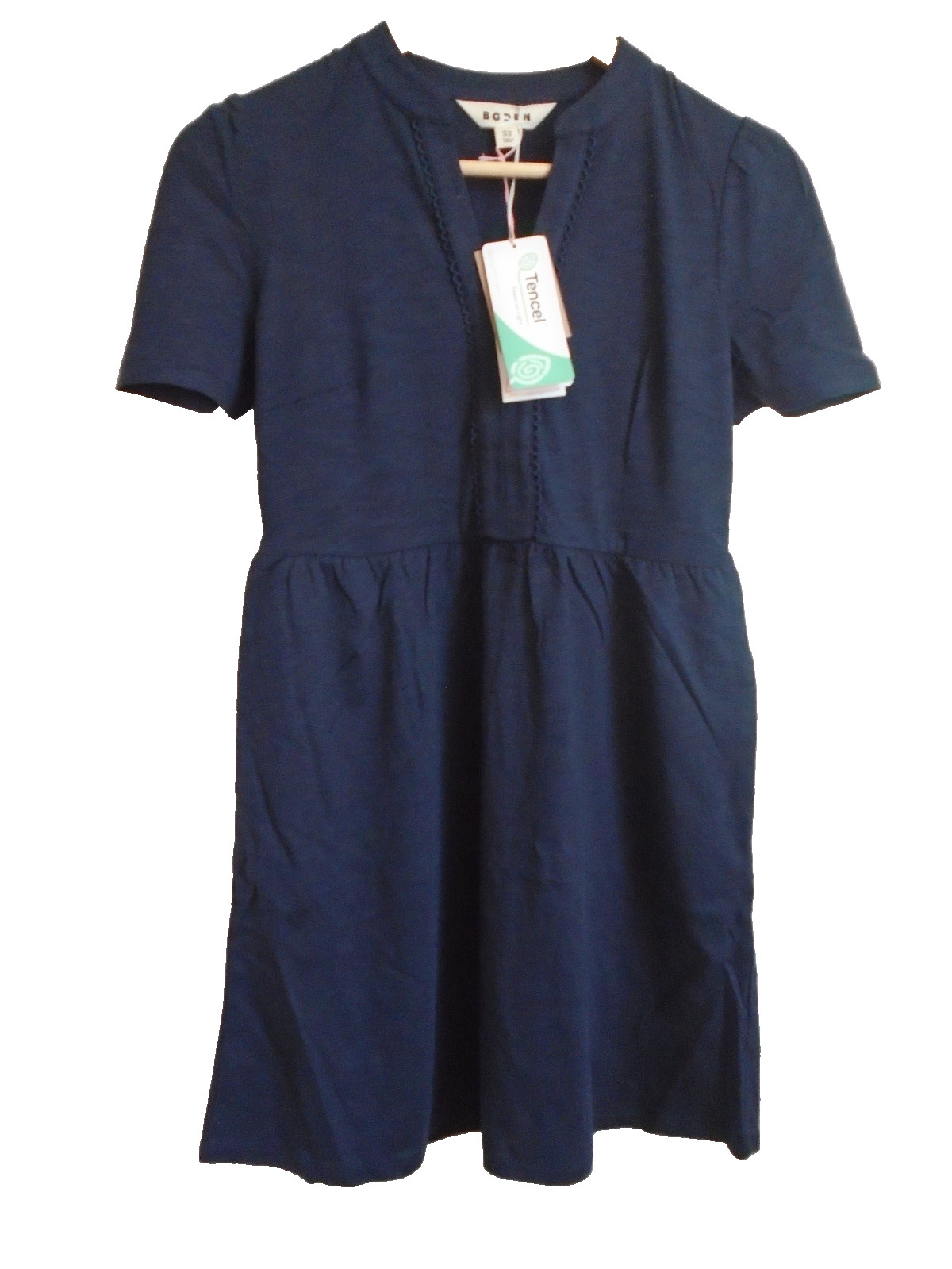 Boden Naomi Short Sleeve Dress – Navy Blue UK Petite Size 6 or 10