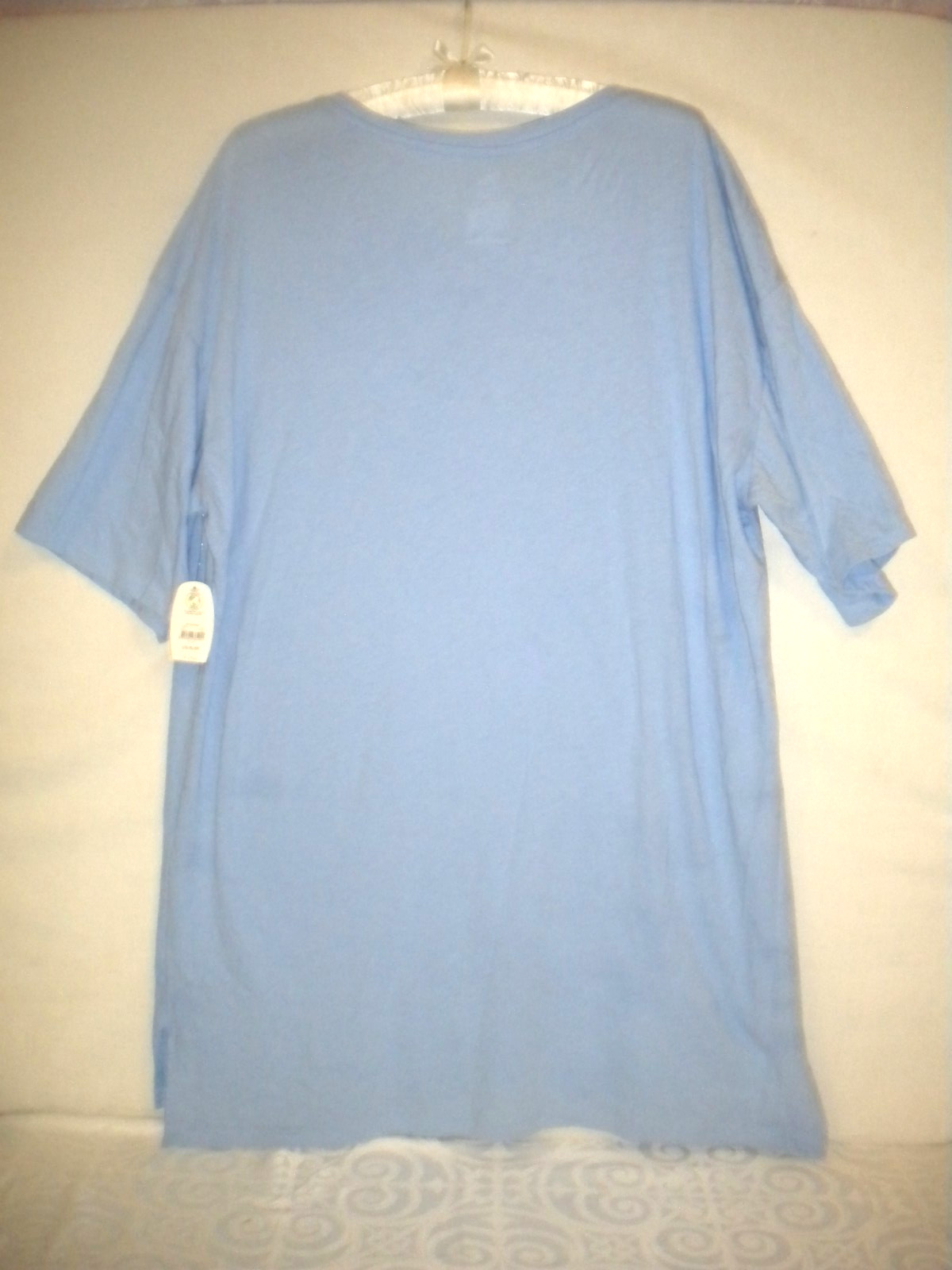 SECRET TREASURES PULLOVER NIGHTSHIRT SZ LG XL LENGTH 35″ BLUE SOME BUNNY BOX17